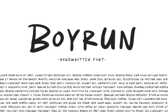 Boyrun: A Handwritten Font for Crafters