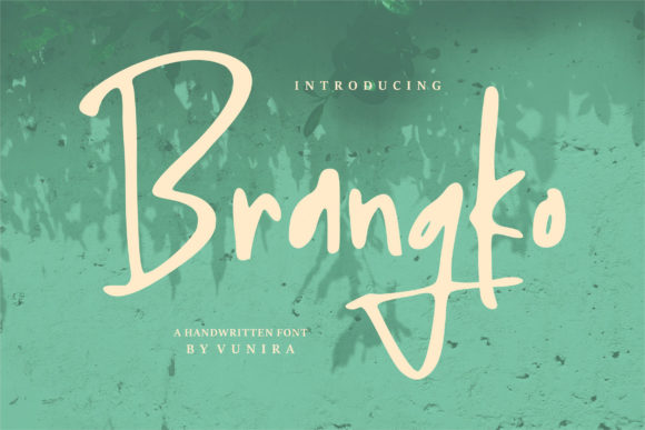 Brangko Font: A Handwritten Typeface for Modern Web Design