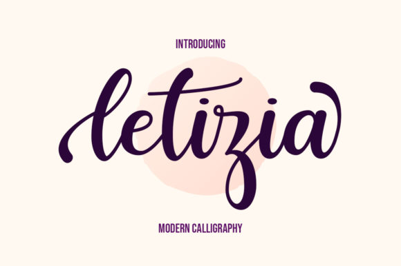 Letizia: A Script Font for Modern Editorial Design