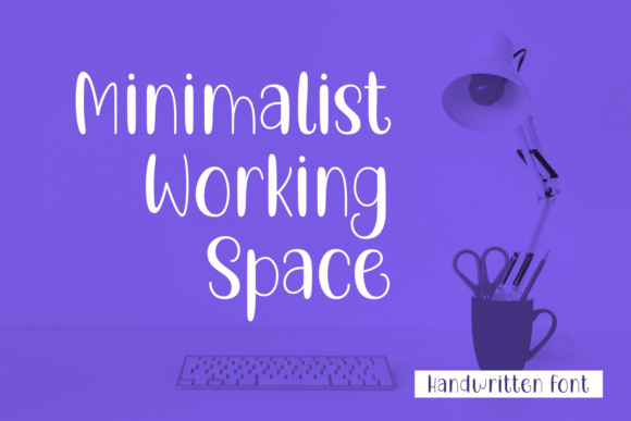 Minimalist Working Space: The Perfect Handwritten Font for Small Brands