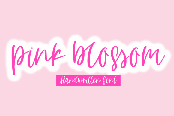 Pink Blossom Font: A Handwritten Typeface for Small Business Branding