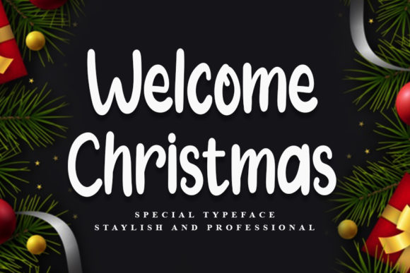 Welcome Christmas: A Handwritten Font for Small Business Branding